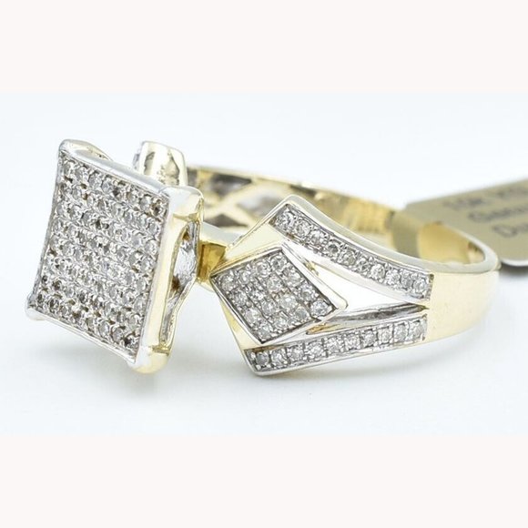 Genuine 1.36 Cts Diamonds Solitaire Ring 10k Gold